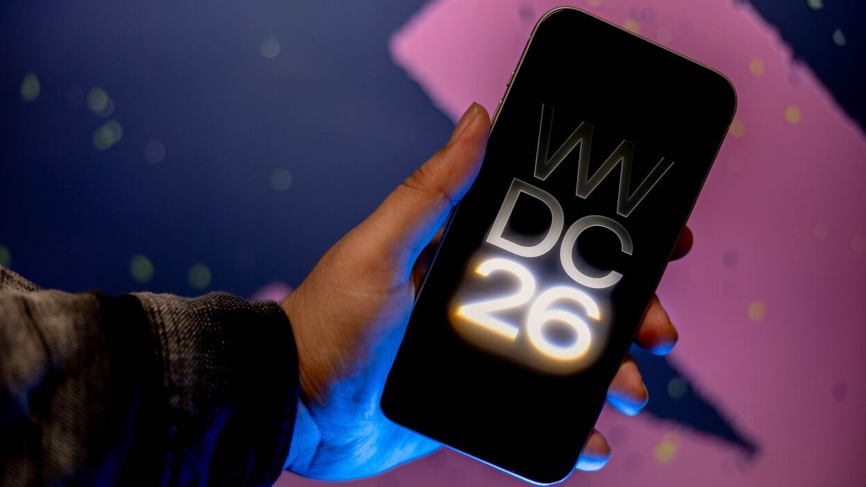 iphone with WWDC 26 embedded in the screen
